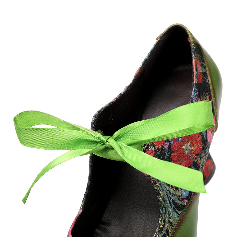 Women's Pumps Mary Jane Handmade Shoes Vintage Shoes Party Outdoor Daily Elegant Bohemia Heels