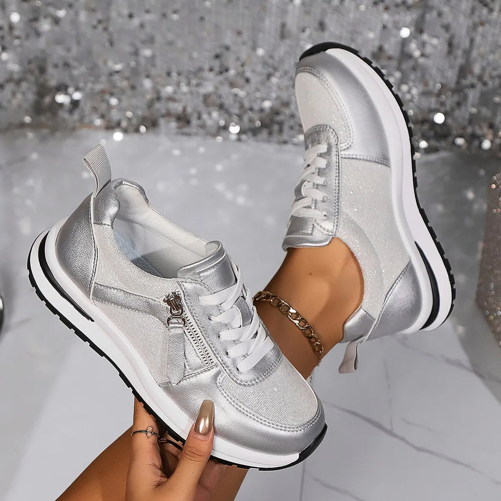 Lace-Up Platform Athletic Sneakers