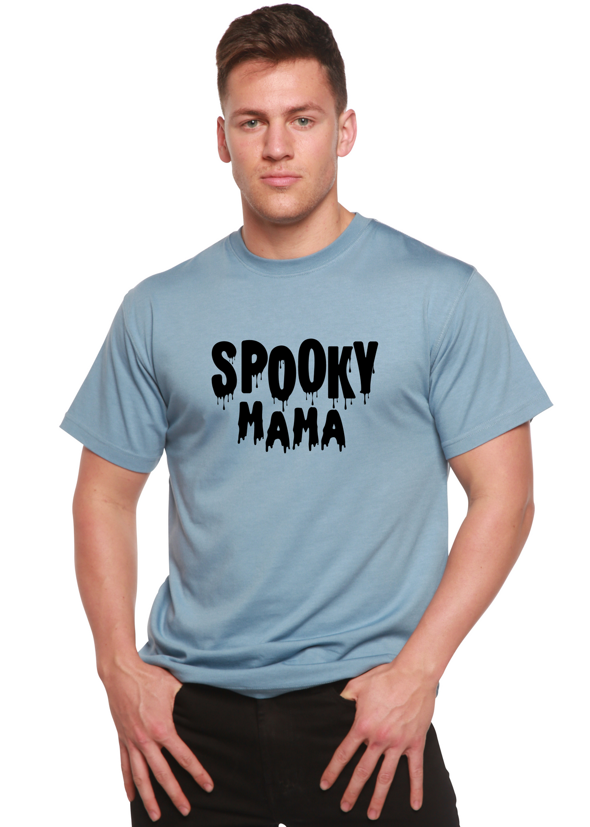 Spooky Mama Halloween Men's Bamboo Viscose/Organic Cotton Short Sleeve Graphic T-Shirt