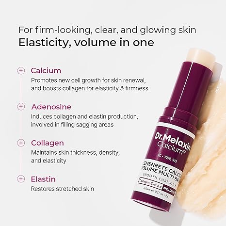 Dr.Melaxin Cemenrete Calcium Multi Balm 9g Korean Skin Care All In One Calcium Volume Stick Collagen Wrinkles Face Eye treatment Balm