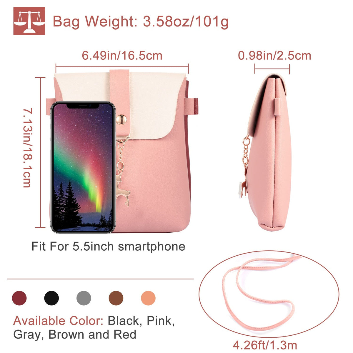 Women Girl Small Crossbody Bags PU Leather Messenger Bags Waterproof Clutch Purse Phone Wallet Pocket Pouch Satchel