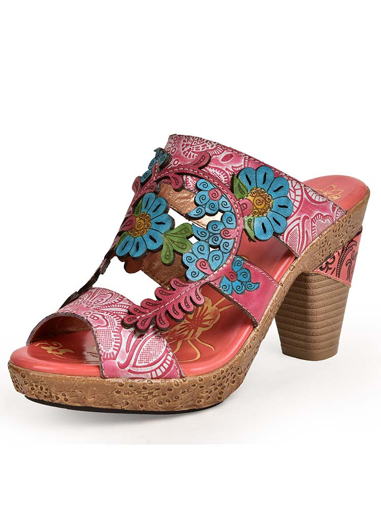 Addyson Fish Mouth Genuine Leather Sandals