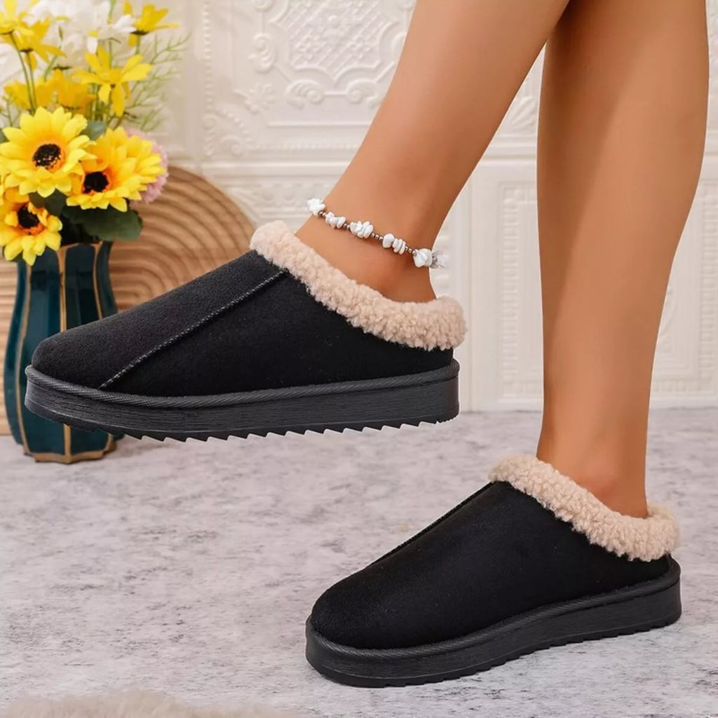 Cozy Plush Lined Clog Slippers