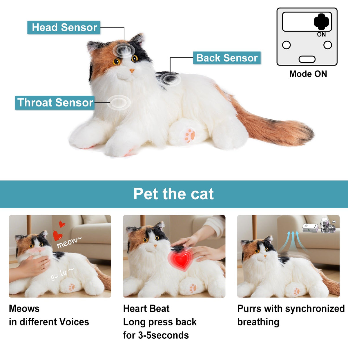 Percy Interactive Robot Cat Companion for Seniors