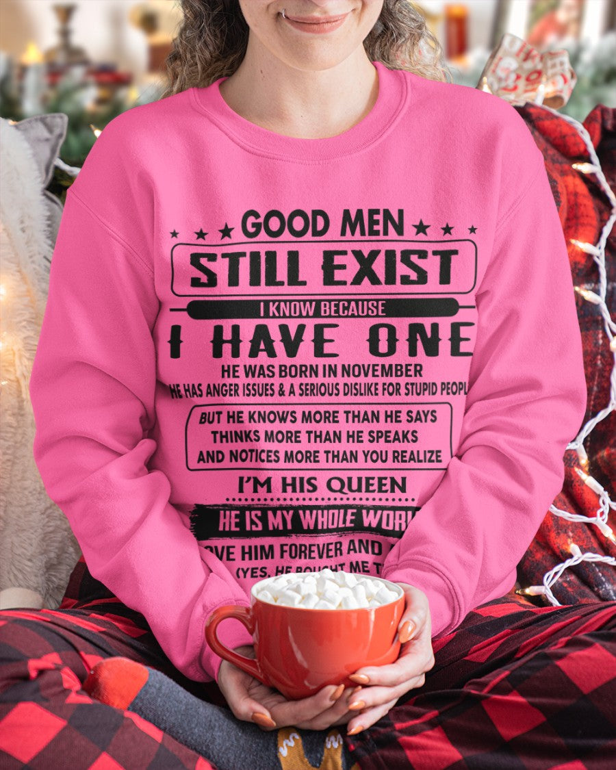 November - Good men Still Exist - gift for your girlfriend, wife from Husband - NGHL11 (SKU-GM-11)