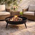 Raised Metal Fire Pit Bowl