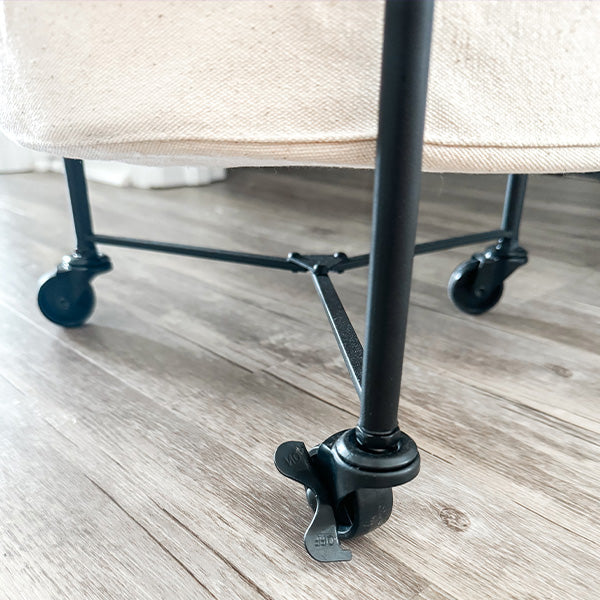 Foldable 4 Tiered Rolling Laundry Cart