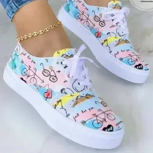 2022 Graffiti Sneakers - Women's Urban Trainers | Femstylo