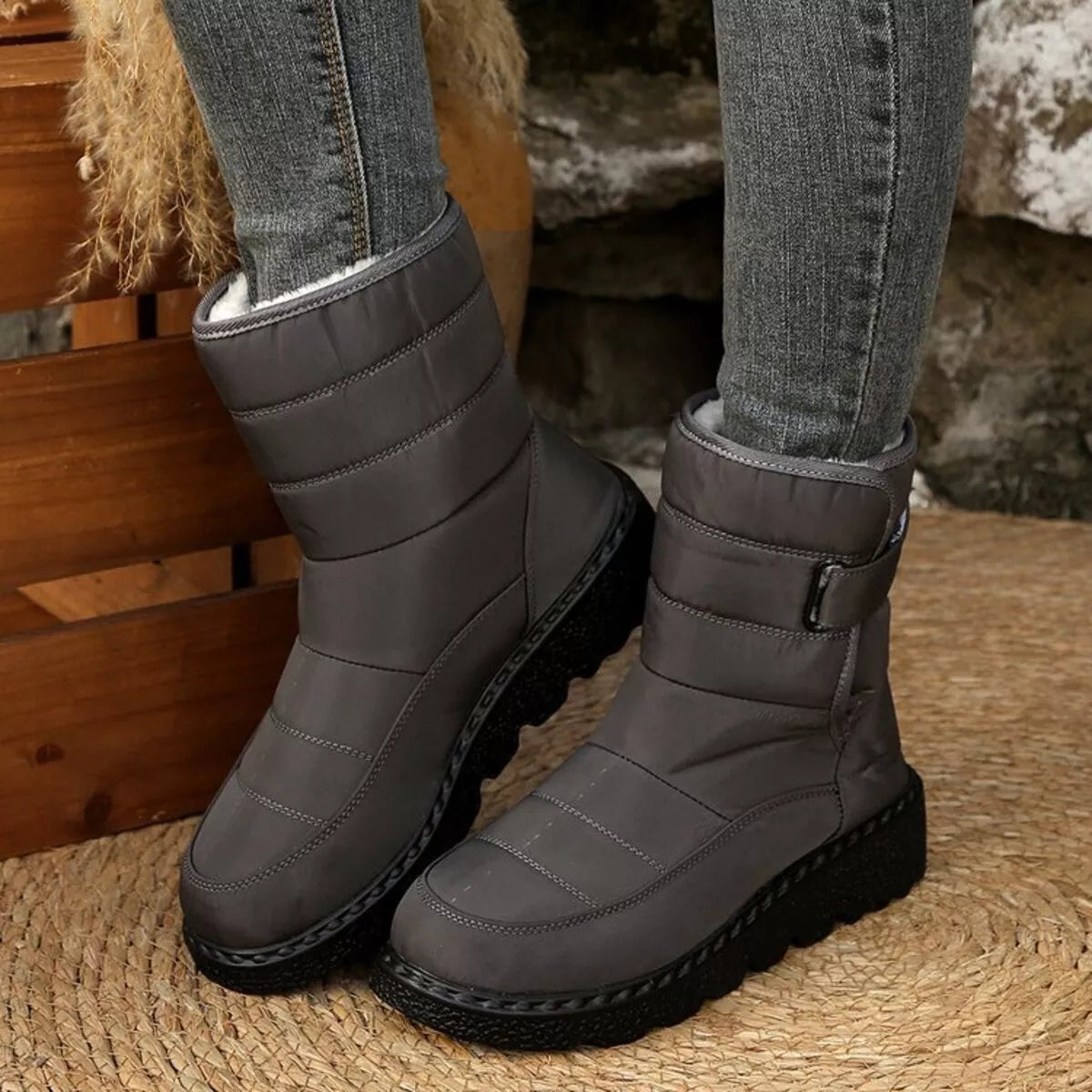 Warm Padded Waterproof Snow Boots