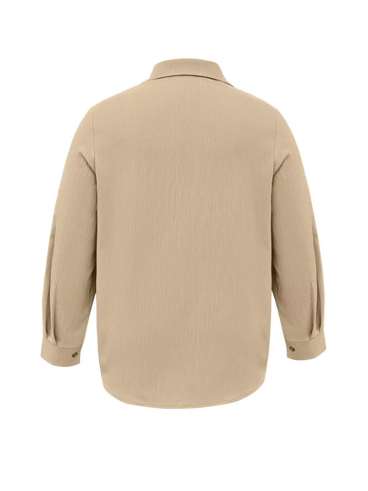 Plus Size Casual Long Sleeve Button-Down Shirt