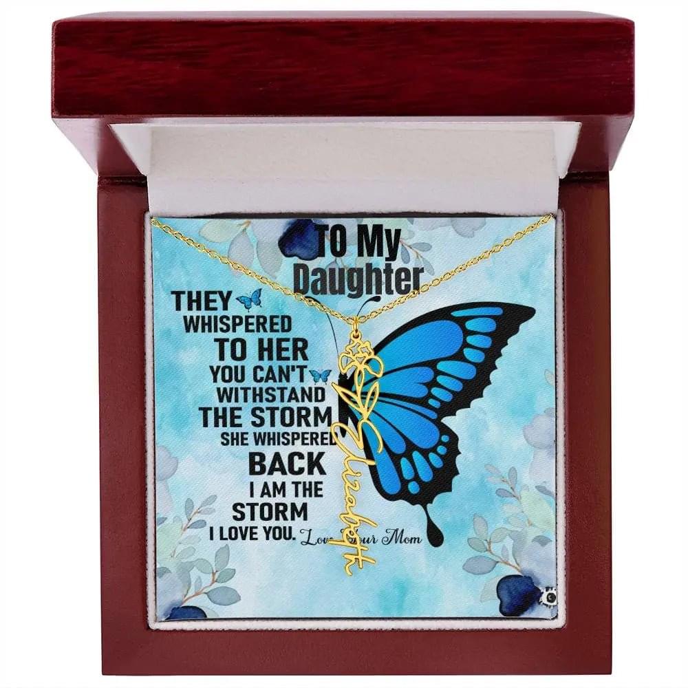 Gift From Mom to Daughter I I Love You - Birth Necklace