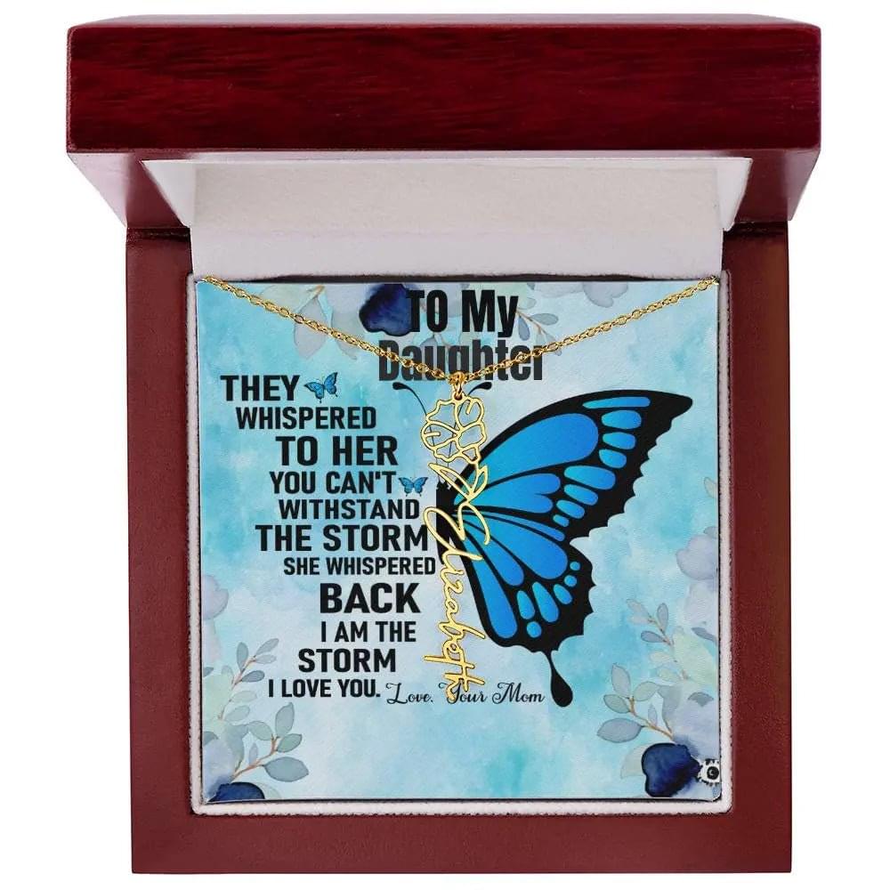 Gift From Mom to Daughter I I Love You - Birth Necklace