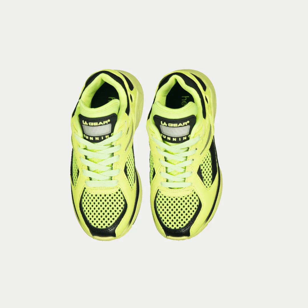 LA Gear Kids Catapult Light-Up x Glow Lowtop | Neon Yellow x Black