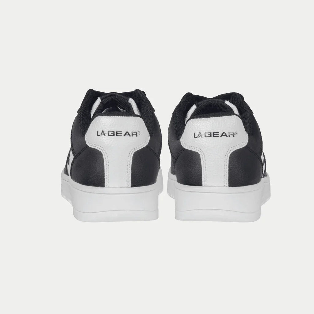 LA Gear Kids Edge Lowtop | Black x White Logo