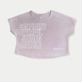 LA Gear Women’s Cropped Logo Tee | Lavender-Pink