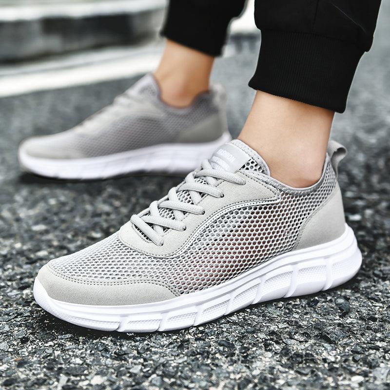 Men Casual Black Sneakers Fashion Light Breathable Summer Outdoor Beach Mesh Gym Running Sneakers Men Breathable Mesh Ultra Comfortable Athletic Fashion Jogging Sneaker