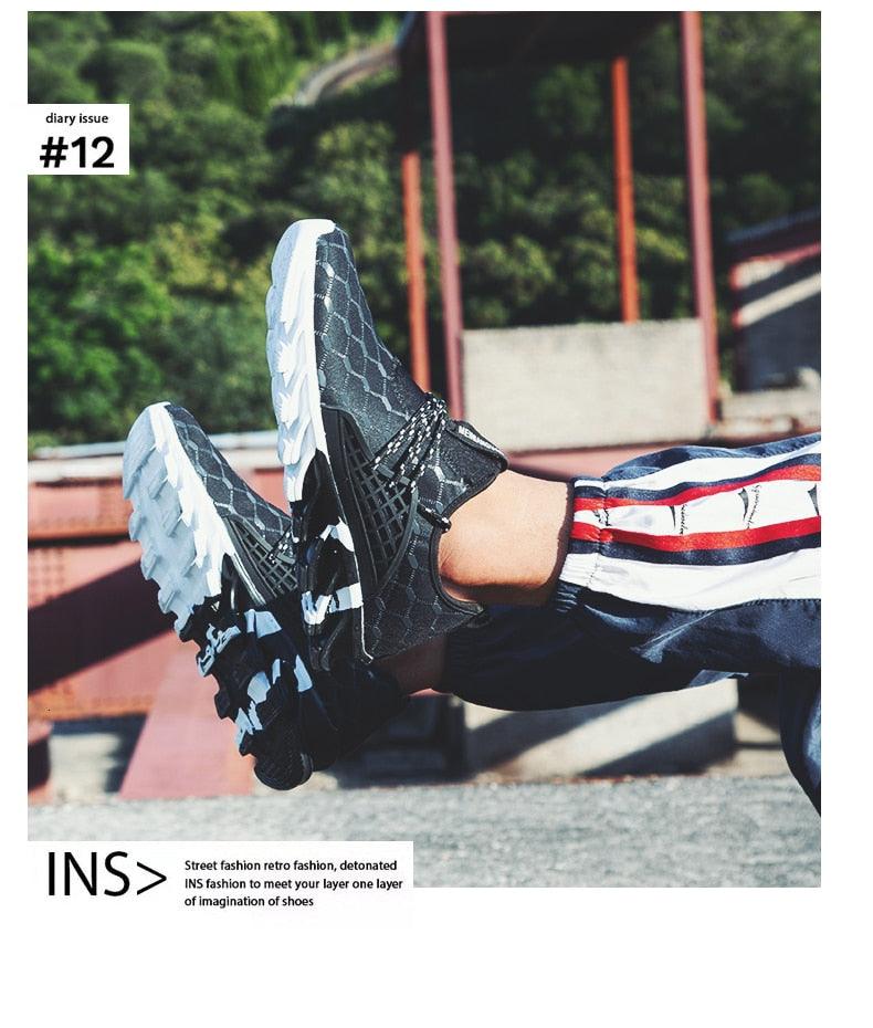 Mens Lightweight Breathable White Sneakers Casual Spring New Fashion Comfortable Walking  Slip-On Sneakers Breathable Fashion Athletic Gym Casual Tennis Sneakers Modern Design Shoes