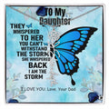 Necklace From Dad to Daughter I To My Daughter | I Love You - Birth Necklace