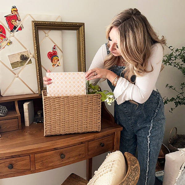 Woven Hanging File Basket
