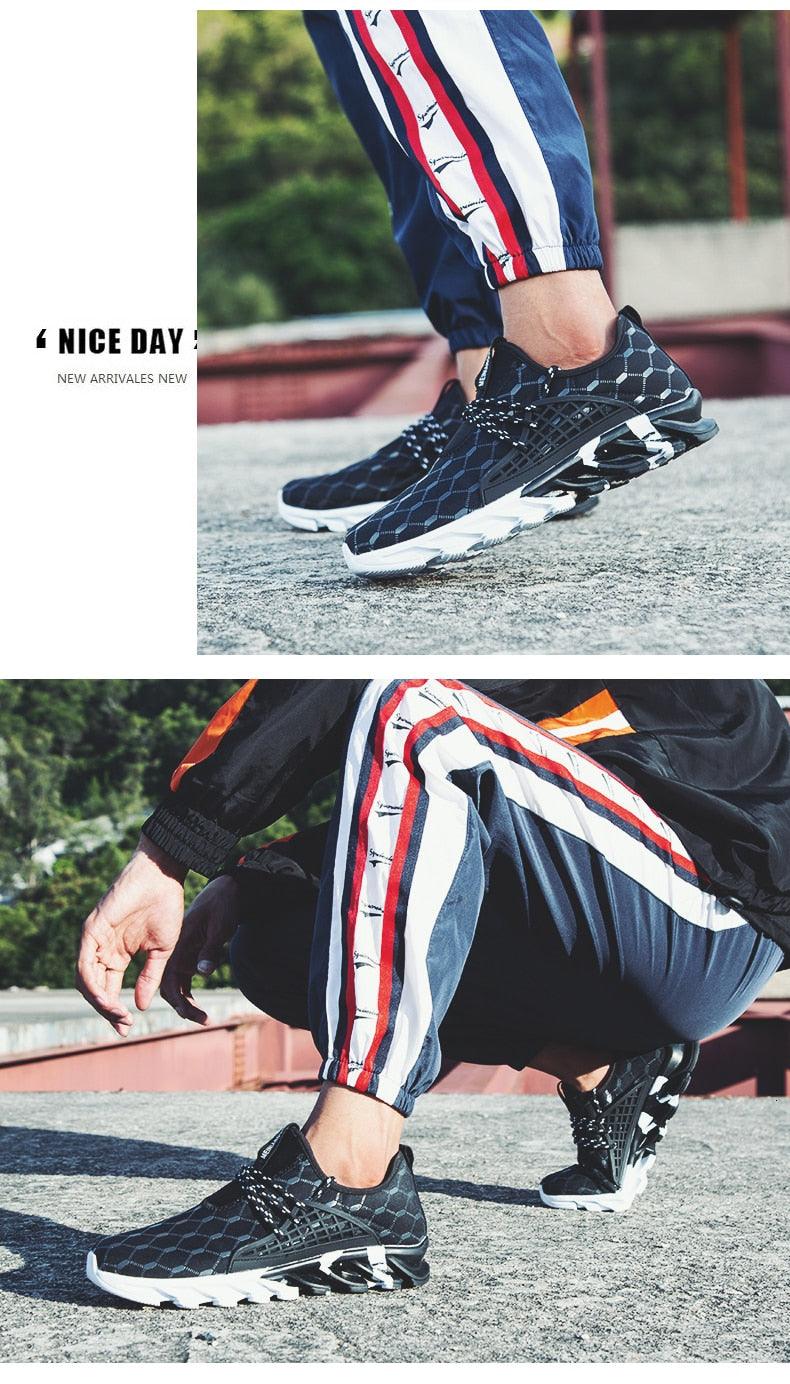 Mens Lightweight Breathable White Sneakers Casual Spring New Fashion Comfortable Walking  Slip-On Sneakers Breathable Fashion Athletic Gym Casual Tennis Sneakers Modern Design Shoes