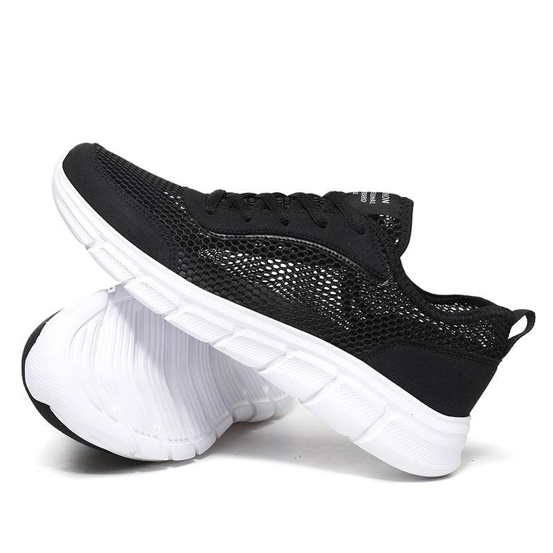 Men Casual Black Sneakers Fashion Light Breathable Summer Outdoor Beach Mesh Gym Running Sneakers Men Breathable Mesh Ultra Comfortable Athletic Fashion Jogging Sneaker