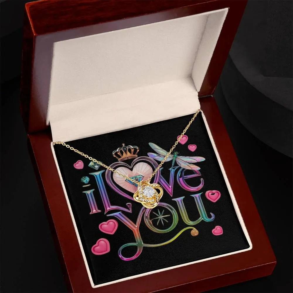 To My Daughter | I Love You - Love Knot Necklace