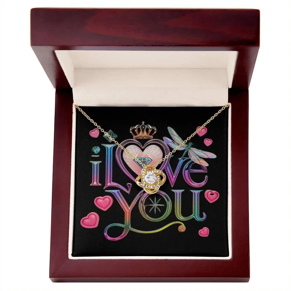 To My Daughter | I Love You - Love Knot Necklace