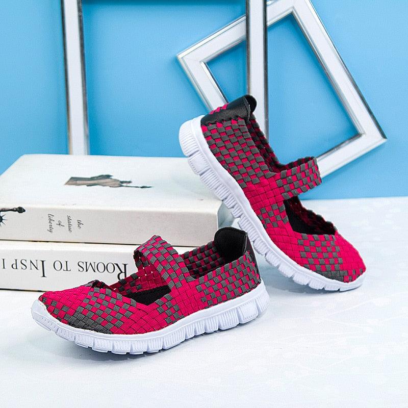 Women's Espadrilles Casual Shoes Spring Comfortable Sneakers Breathable Flat Shoes Summer Outdoor Slip On Fashion Breathable Mesh Casual Shoes Flat Shoes Women Espadrille