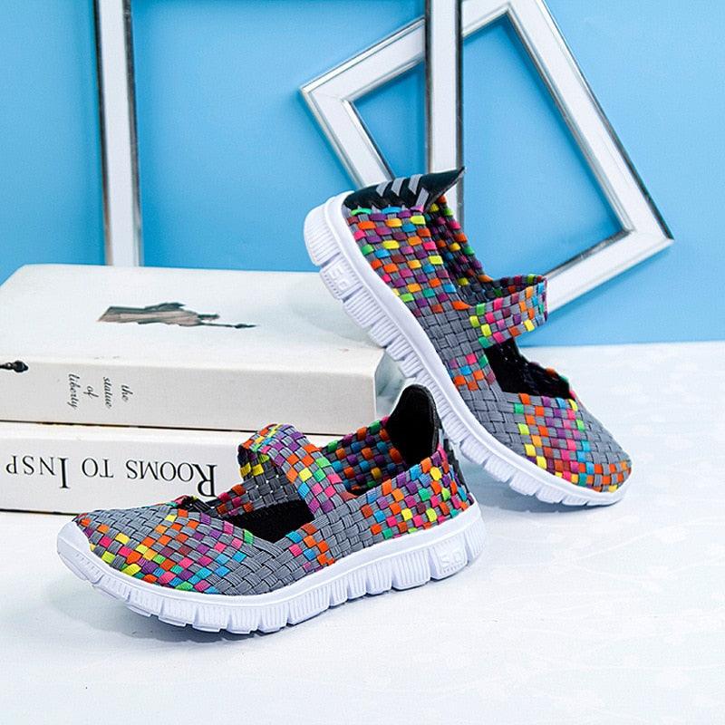 Women's Espadrilles Casual Shoes Spring Comfortable Sneakers Breathable Flat Shoes Summer Outdoor Slip On Fashion Breathable Mesh Casual Shoes Flat Shoes Women Espadrille