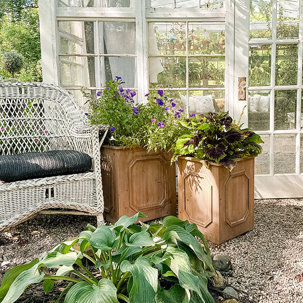 Oversized Wooden Planters Set of 2